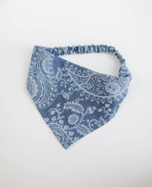 The Denim Bleu Blossom Bandana